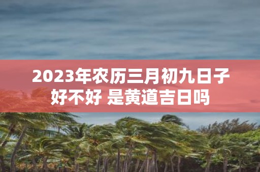 2025年农历三月初九日子好不好 是黄道吉日吗