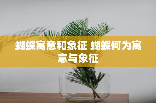 蝴蝶寓意和象征 蝴蝶何为寓意与象征