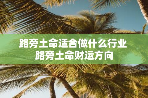 路旁土命适合做什么行业 路旁土命财运方向