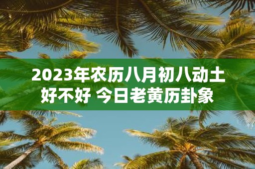 2025年农历八月初八动土好不好 今日老黄历卦象