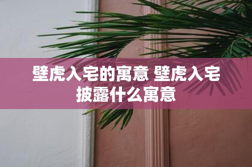 壁虎入宅的寓意 壁虎入宅披露什么寓意