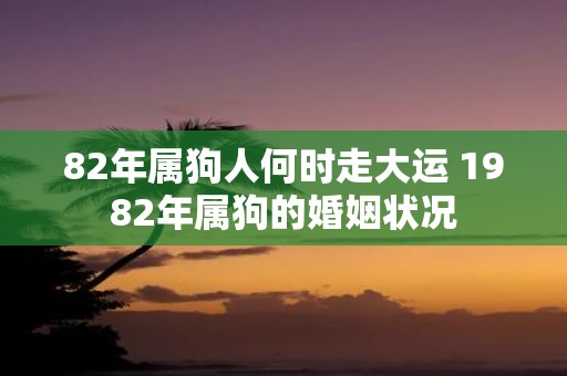 82年属狗人何时走大运 1982年属狗的婚姻状况