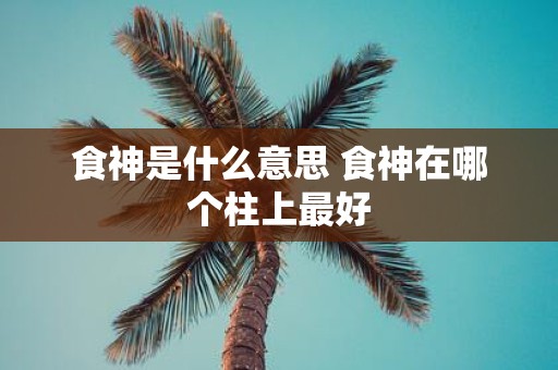 食神是什么意思 食神在哪个柱上最好