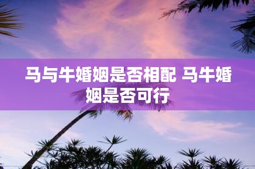 马与牛婚姻是否相配 马牛婚姻是否可行