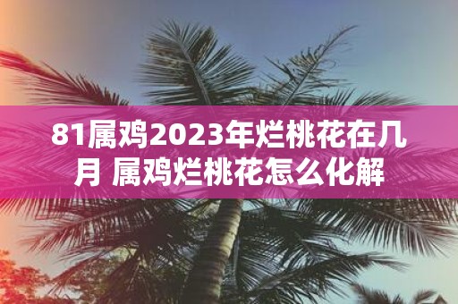 81属鸡2025年烂桃花在几月 属鸡烂桃花怎么化解