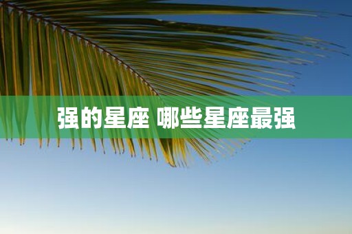强的星座 哪些星座最强