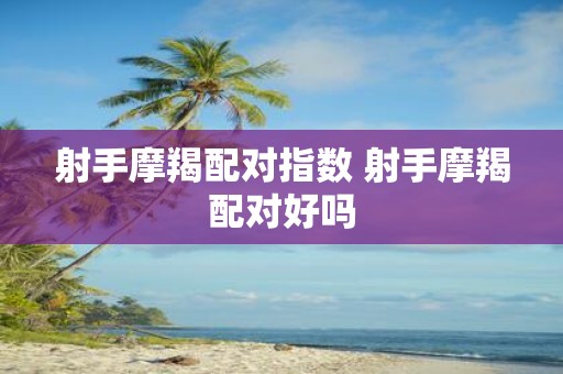 射手摩羯配对指数 射手摩羯配对好吗
