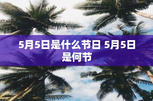 5月5日是什么节日 5月5日是何节