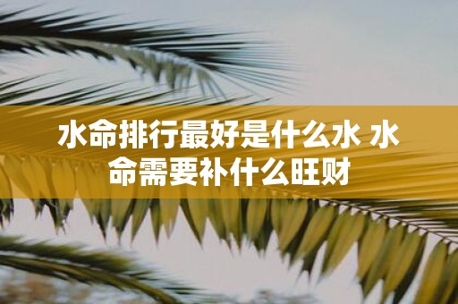 水命排行最好是什么水 水命需要补什么旺财