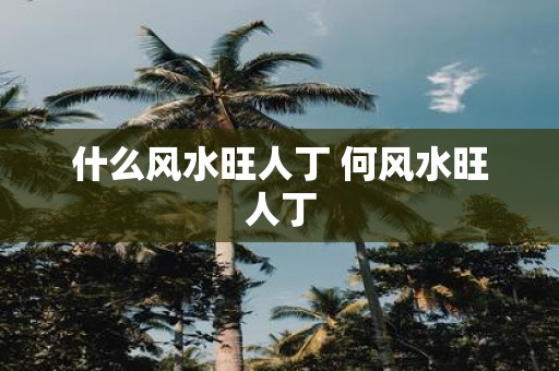 什么风水旺人丁 何风水旺人丁