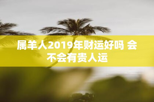 属羊人2019年财运好吗 会不会有贵人运
