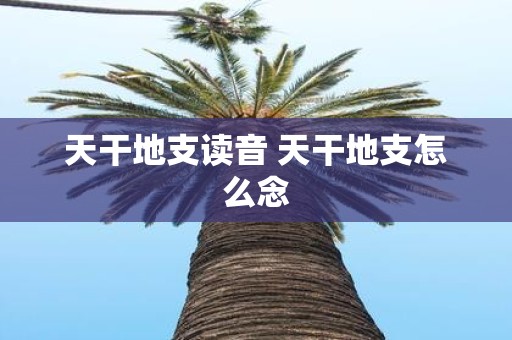 天干地支读音 天干地支怎么念