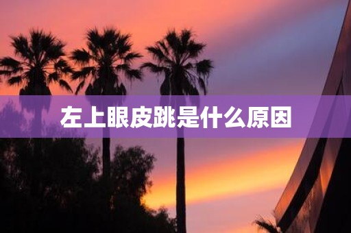 左上眼皮跳是什么原因