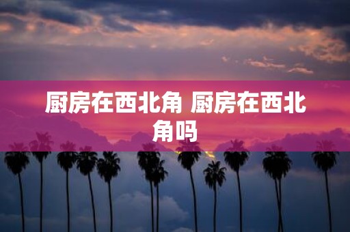 厨房在西北角 厨房在西北角吗
