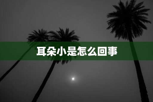 耳朵小是怎么回事