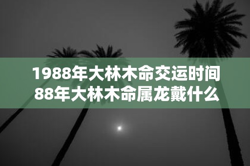 1988年大林木命交运时间 88年大林木命属龙戴什么招财