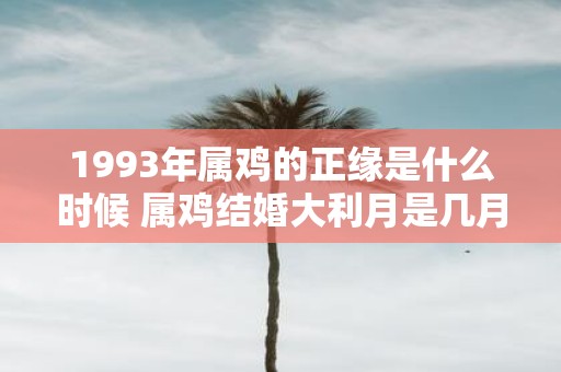 1993年属鸡的正缘是什么时候 属鸡结婚大利月是几月