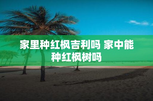 家里种红枫吉利吗 家中能种红枫树吗