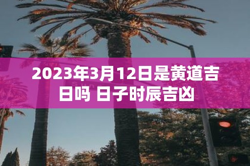 2025年3月12日是黄道吉日吗 日子时辰吉凶