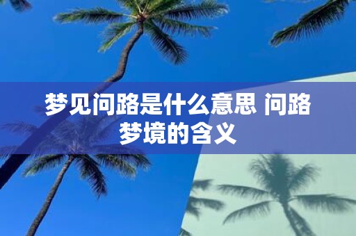 梦见问路是什么意思 问路梦境的含义