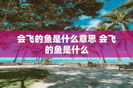 会飞的鱼是什么意思 会飞的鱼是什么
