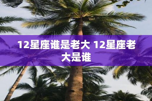 12星座谁是老大 12星座老大是谁