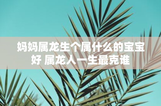 妈妈属龙生个属什么的宝宝好 属龙人一生最克谁