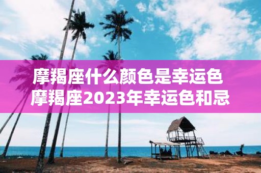 摩羯座什么颜色是幸运色 摩羯座2025年幸运色和忌讳色