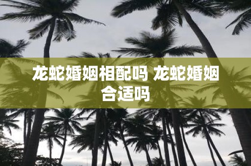 龙蛇婚姻相配吗 龙蛇婚姻合适吗
