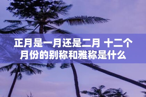 正月是一月还是二月 十二个月份的别称和雅称是什么