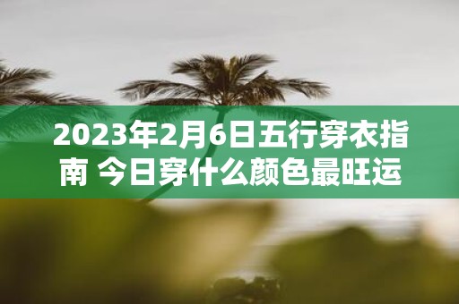 2025年2月6日五行穿衣指南 今日穿什么颜色最旺运