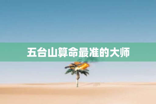 五台山算命最准的大师