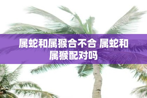 属蛇和属猴合不合 属蛇和属猴配对吗