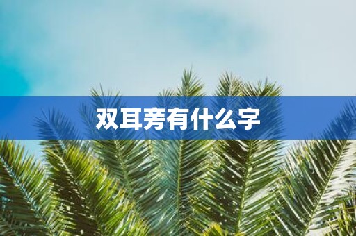 双耳旁有什么字