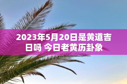 2025年5月20日是黄道吉日吗 今日老黄历卦象