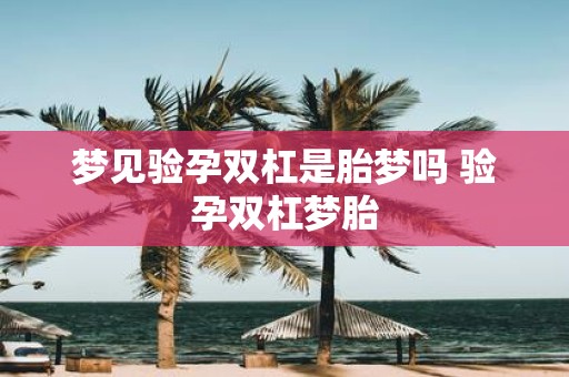 梦见验孕双杠是胎梦吗 验孕双杠梦胎