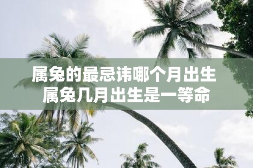 属兔的最忌讳哪个月出生 属兔几月出生是一等命