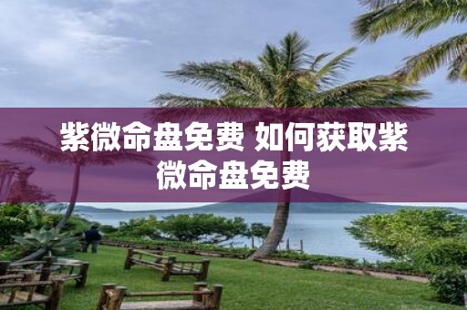 紫微命盘免费 如何获取紫微命盘免费