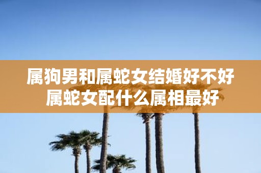 属狗男和属蛇女结婚好不好 属蛇女配什么属相最好