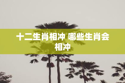 十二生肖相冲 哪些生肖会相冲