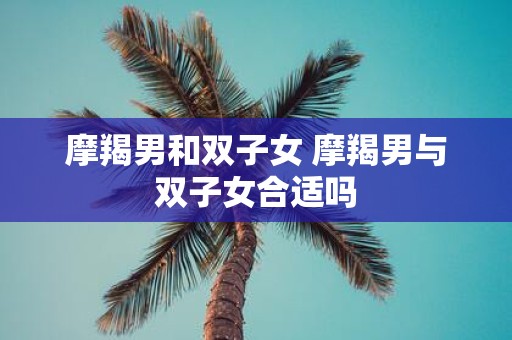 摩羯男和双子女 摩羯男与双子女合适吗
