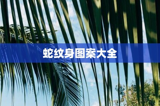 蛇纹身图案大全