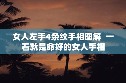 女人左手4条纹手相图解 一看就是命好的女人手相