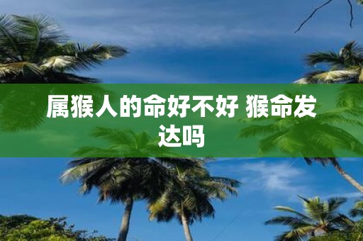 属猴人的命好不好 猴命发达吗