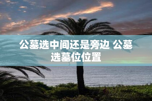 公墓选中间还是旁边 公墓选墓位位置