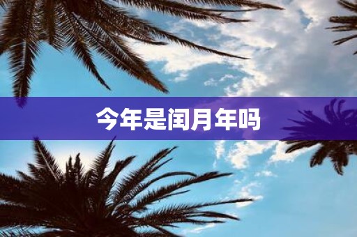 今年是闰月年吗
