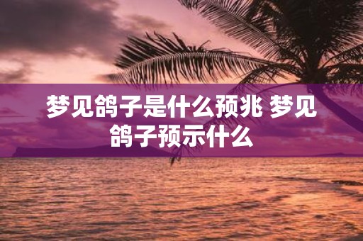 梦见鸽子是什么预兆 梦见鸽子预示什么