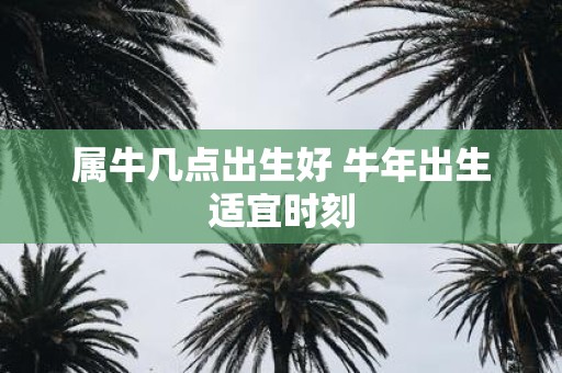 属牛几点出生好 牛年出生适宜时刻