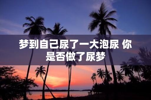 梦到自己尿了一大泡尿 你是否做了尿梦