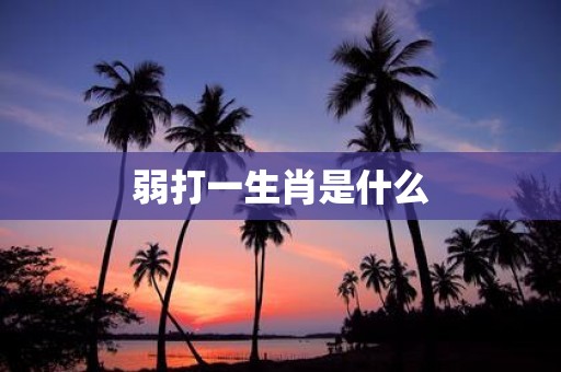 弱打一生肖是什么